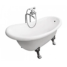 Ванна отдельностоящая BESCO OTYLIA 170x77 на хромированных ножках 2017508