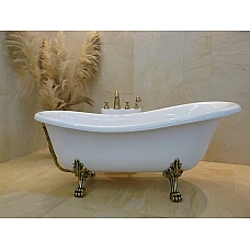 Ванна окремостояча BESCO OTYLIA 160x77 на бронзових ніжках 2017708
