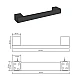Черный поручень 400 мм Bemeta Nero 135507670