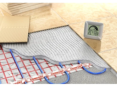 Тепла підлога у ванній кімнаті