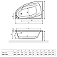 Ванна акриловая угловая 1600x1000 Excellent Aquaria Comfort праваяя (WAEX.AQP16WH)