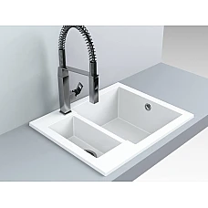 Кухонна мийка Fancy Marble Arizona з граніту 105060001, колір білий