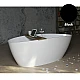 Чорна ванна окремостояча Fancy Marble Dolores 170x77 з литого каменю