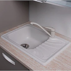 Кухонная мойка Fancy Marble Filadelfia из гранита 103060001, цвет белый