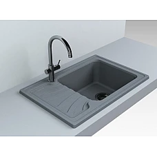 Кухонная мойка Fancy Marble Filadelfia из гранита 103067013, gray