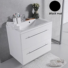 Черная тумба с умывальником Fancy Marble Goa 80