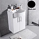 Чорна тумба з умивальником Fancy Marble Ibiza 50