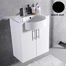 Чорна тумба з умивальником Fancy Marble Ibiza 60