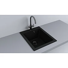 Черная кухонная мойка Fancy Marble Jersey 410, черная