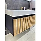 Тумба Milos 1250 с умывальником Agness 1250 Fancy Marble
