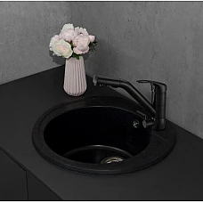 Черная кухонная мойка Fancy Marble Tuluza 107050004