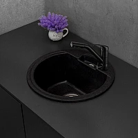 Черная кухонная мойка Fancy Marble Valencia 108040004