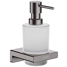 Дозатор підвісний для рідкого мила Brushed Black/скло Hansgrohe AddStoris 41745340