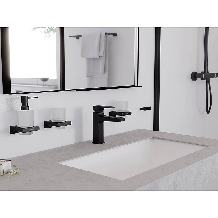 Купить Подвесной дозатор для жидкого мыла Brushed Black стекло ...