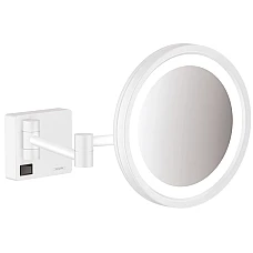 Дзеркало для гоління з LED освітленням білий матовий Hansgrohe Addstoris 41790700