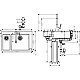 Кухонная мойка со смесителем Stainless Steel Hansgrohe C71-F655-04 Сombi 43210800