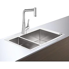 Кухонна мийка зі змішувачем Stainless Steel Hansgrohe C71-F655-04 Сombi 43210800