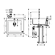 Кухонна мийка Select зі змішувачем Chrome Hansgrohe C51-F450-06 Combi 43217000
