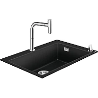 Кухонна мийка Select зі змішувачем Chrome Hansgrohe C51-F660-07 Combi 43218000
