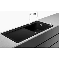 Кухонная мойка полка справа со смесителем Select Chrome Hansgrohe C51-F450-08 Combi 43219000