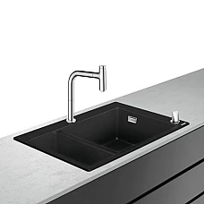 Кухонна мийка Select зі змішувачем Chrome Hansgrohe C51-F770-10 Combi 43221000