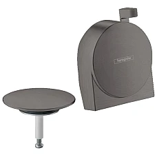 Зовнішня частина до сифона на ванну з наповненням Brushed Black Hansgrohe Exafill S 58117340