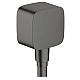 Шланговое подключение с обратным клапаном Brushed Black Chrome Hansgrohe FixFit E 26457340
