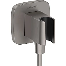 Шланговое подключение с держателем Brushed Black Chrome Hansgrohe FixFit Porter Q 26887340