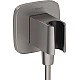 Шлангове під'єднання з тримачем Brushed Black Chrome Hansgrohe FixFit Porter Q 26887340