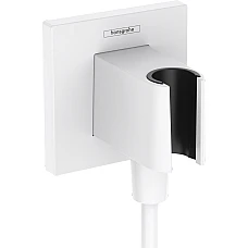 Шланговое подключение с держателем Matt White Hansgrohe FixFit Porter E 26889700
