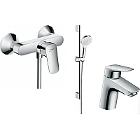 Набор смесителей для душа EcoSmart (710780+7160+26534400) HANSGROHE Logis 70 20200006