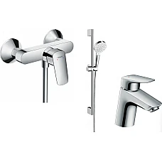 Набор смесителей для душа EcoSmart (710780+7160+26534400) HANSGROHE Logis 70 20200006