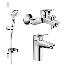 Набор смесителей для ванны HANSGROHE Logis (71100000+71400000+26553400)