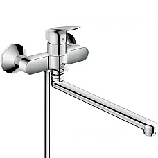 Змішувач для ванни з довгим виливом хромований HANSGROHE Logis 71402000
