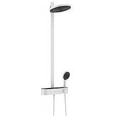 Біла душова система з термостатом Hansgrohe Pulsify Showerpipe 260 2jet 24240700