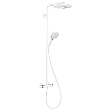 Біла душова система з термостатом Hansgrohe Raindance Select S Showerpipe 240 1jet PowderRain 27633700