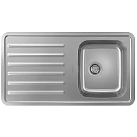 Кухонна мийка на стільницю з сифоном Stainless Steel Hansgrohe S41 S4111-F340 43340800