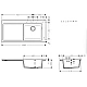 Кухонна мийка полиця з ліва Concretegrey Hansgrohe S514-F450 43314380