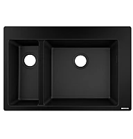 Кухонная мойка на две чаши Graphiteblack Hansgrohe S510-F635 43315170
