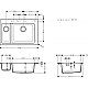 Кухонная мойка на две чаши Stonegrey Hansgrohe S510-F635 43315290