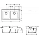 Кухонна мийка на дві чаші Concretegrey Hansgrohe S510-F770 43316380