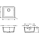 Кухонна мийка під стільницю Stonegrey Hansgrohe S510-U450 43431290