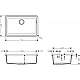 Кухонная мойка под столешницу Concretegrey Hansgrohe S510-U660 43432380