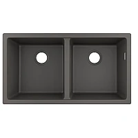 Кухонна мийка під стільницю дві чаші Stonegrey Hansgrohe S510-U770 43434290