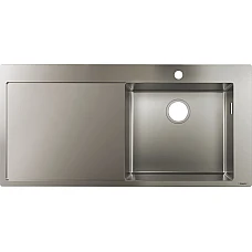 Кухонна мийка на стільницю полиця ліворуч Stainless Steel Hansgrohe S715-F450 43306800