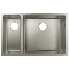 Кухонна мийка під стільницю на дві чаші Stainless Steel Hansgrohe S719-U655 43429800