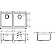 Кухонна мийка під стільницю на дві чаші Stainless Steel Hansgrohe S719-U765 43430800