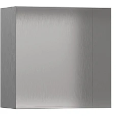 Настенная ниша с открытой рамкой Brushed Stainless Steel Hansgrohe XtraStoris Minimalistic 56079800