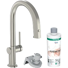 Смеситель кухонный сет из Harmony SSF HANSGROHE Aqittura M91 FilterSystem 210 1jet pull-out Sbox 76800800
