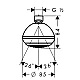 Верхній душ хром Hansgrohe Crometta 85 1Jet 28423000